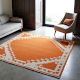Handknotted Wool Area Terracotta Rug
